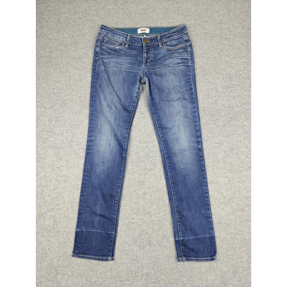 Paige Jimmy Jimmy Skinny Jeans Womens 27 Blue Med Wash Mid Rise Stretch Denim